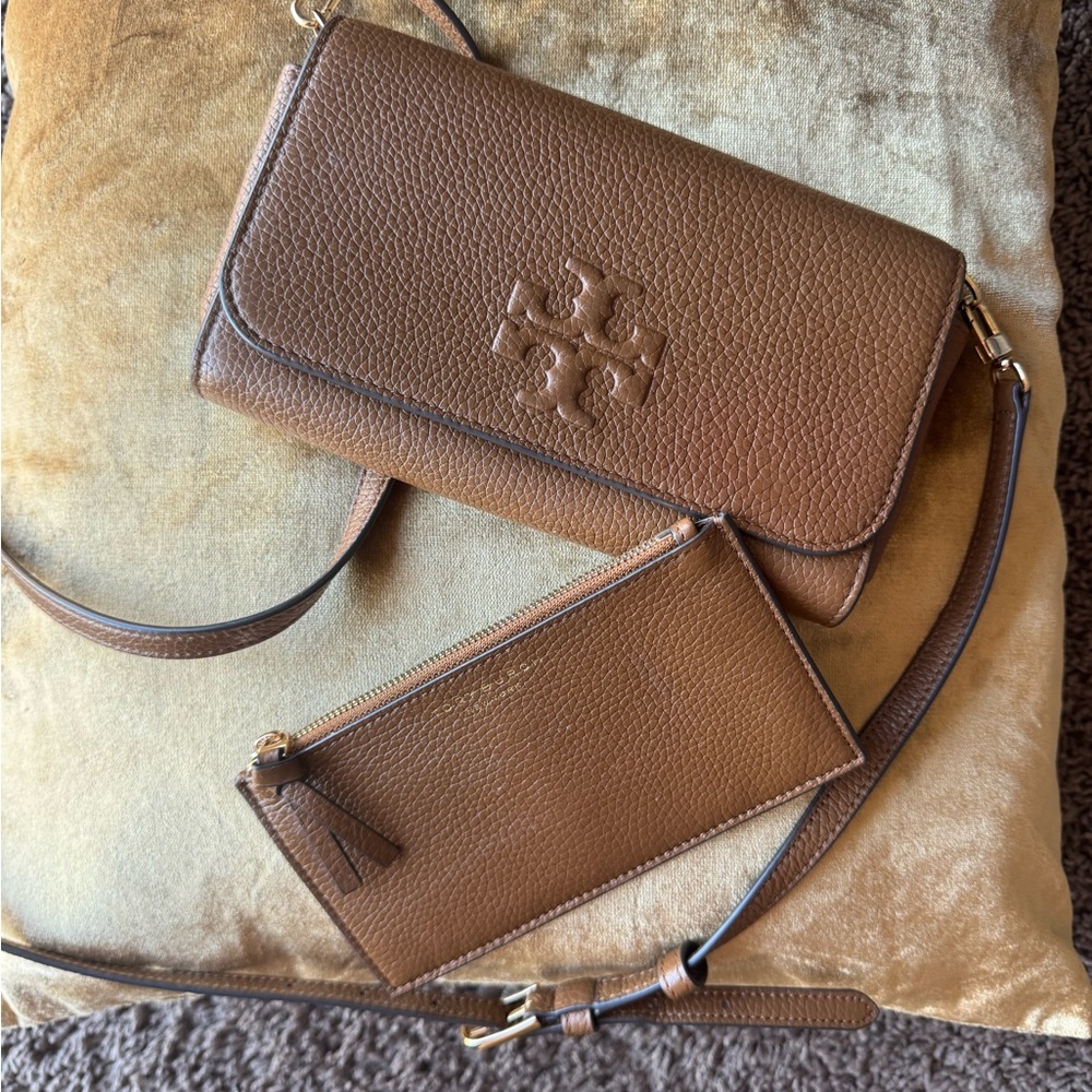 Tory Burch Brown Crossbody Bag and wallet